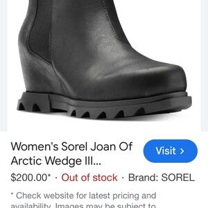 Sorel Black Chunky Lug Sole Chelsea Boots